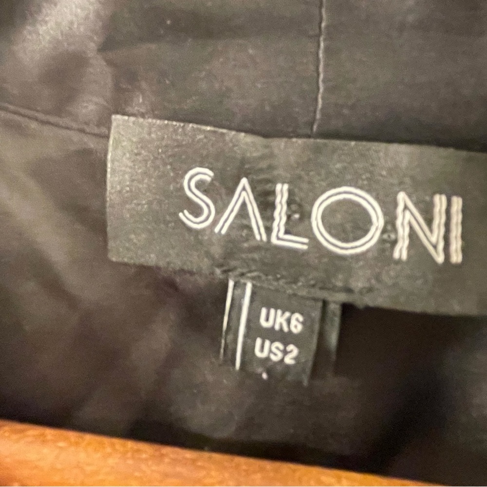 Saloni Saki wrap up effect metallic devoré-velvet midi dress - Picture 6 of 8